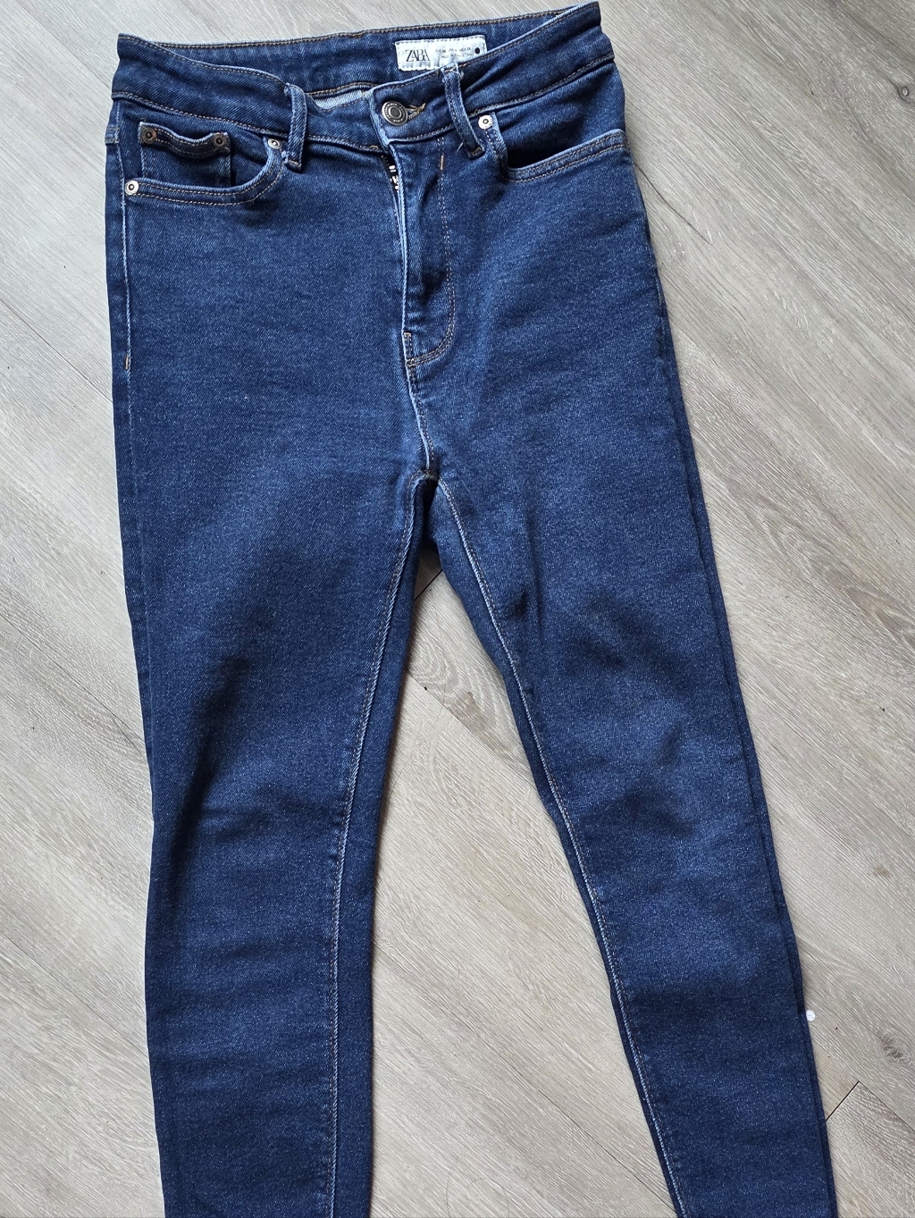 Zara Indigo Skinny High-Rise Jeans